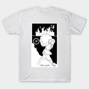 Strength Scarlet Tarot Card T-Shirt